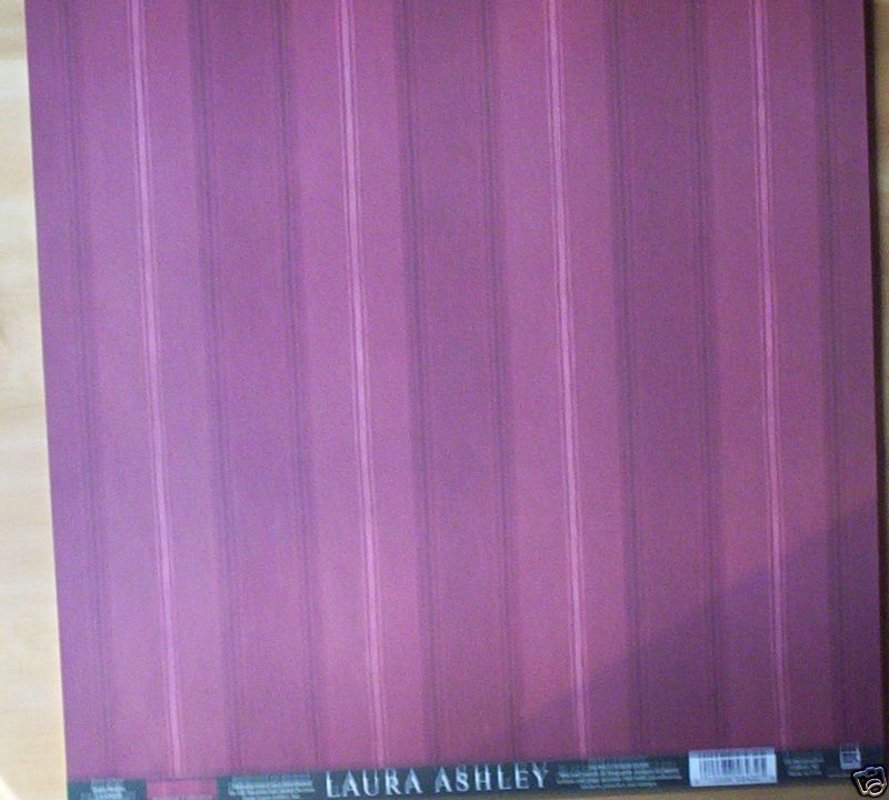 Laura Ashley Heritage Tana Red Stripe Scrapbook Papers