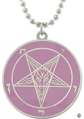 Medium Pink Baphomet Pendant Church of Satan Lavey