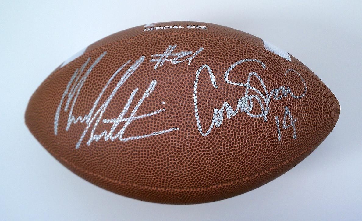 SOUTH CAROLINA GAMECOCKS MARCUS LATTIMORE CONNOR SHAW signed football