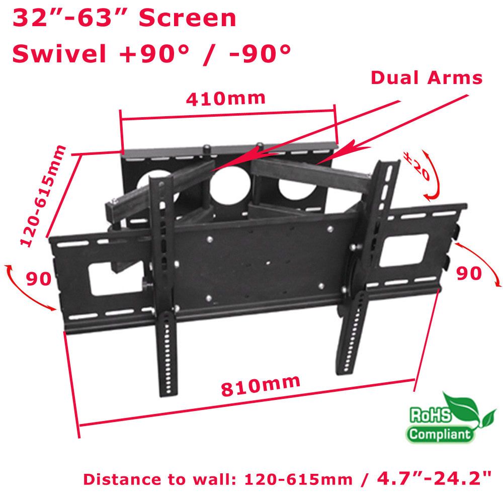 60 inch Swivel Articulating Plasma LCD LED TV Wall Mount 37 40 42 47