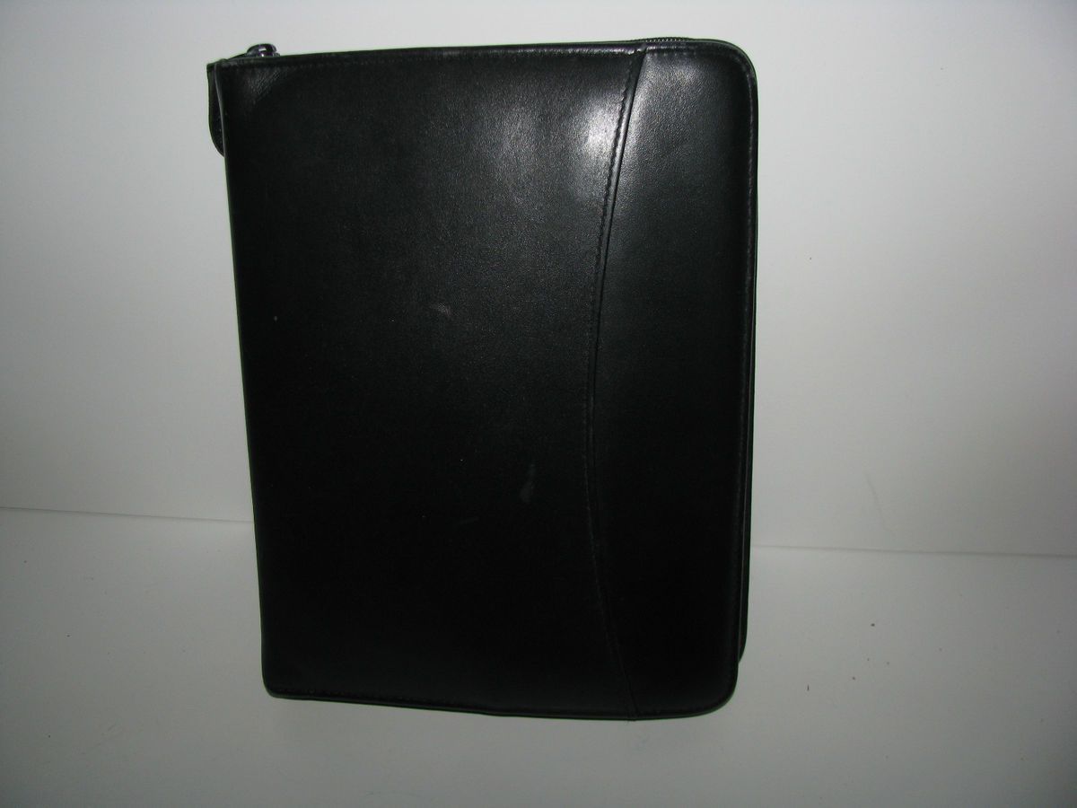 Black Leather Dayrunner Brand Organizer Planner Portfolio 3 Ring