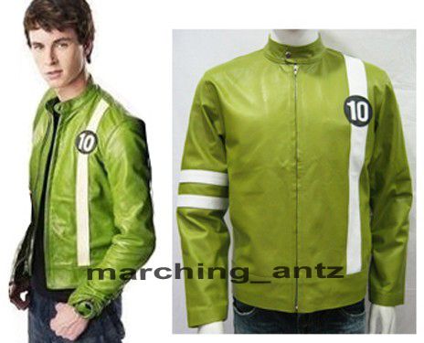 Made Albedo Ben 10 Genuine Leather Jacket Cartoon Men Kids