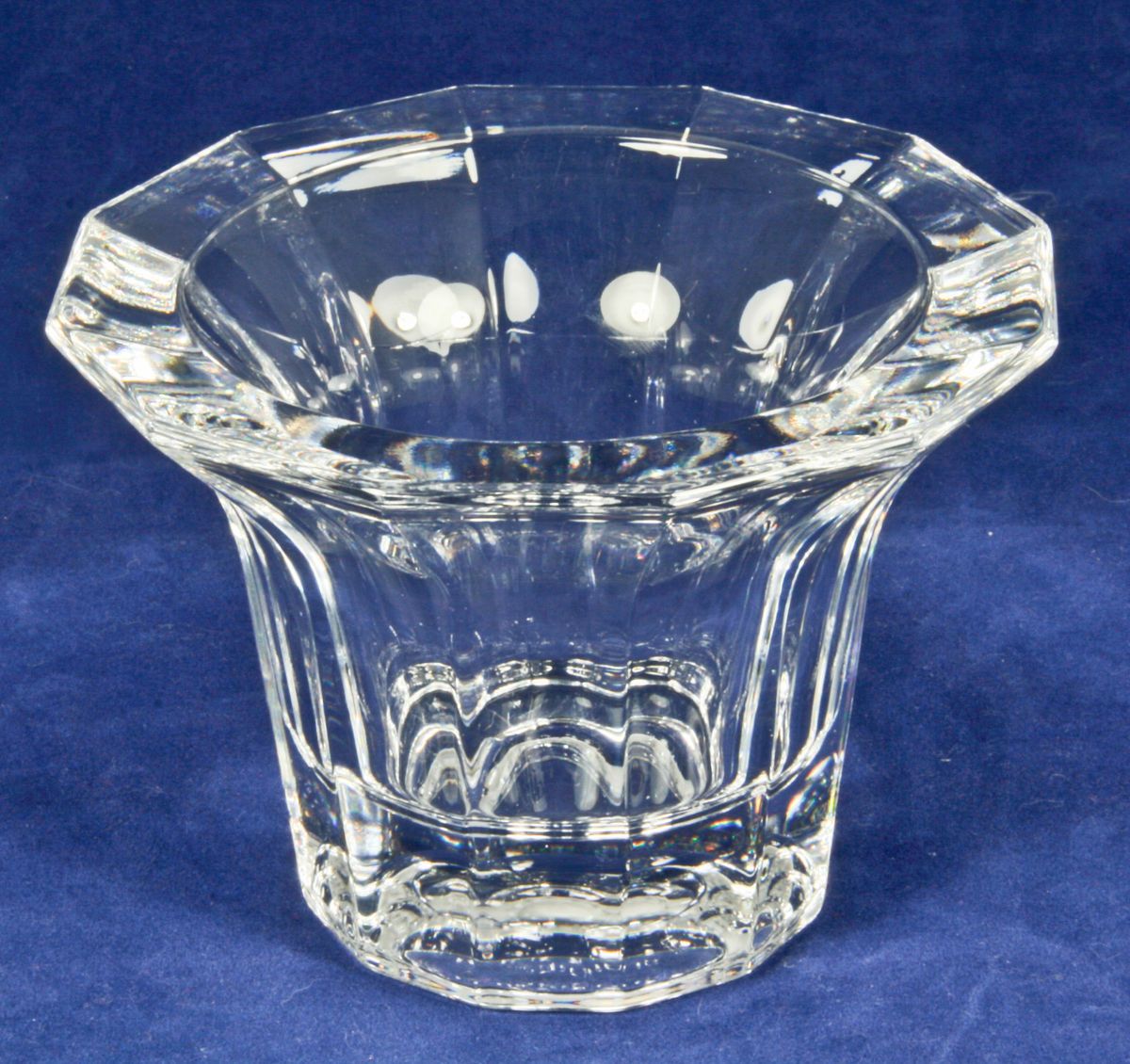 Lead Crystal Candle Holder Votive Elegant Mint