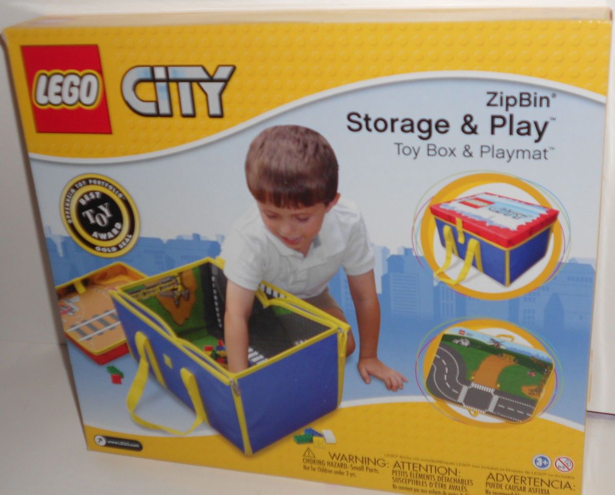 Lego City ZipBin Toybox Toy Box and Playmat in One