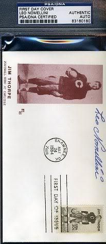 Leo Nomellini Signed Jim Thorpe FDC PSA DNA Autograph