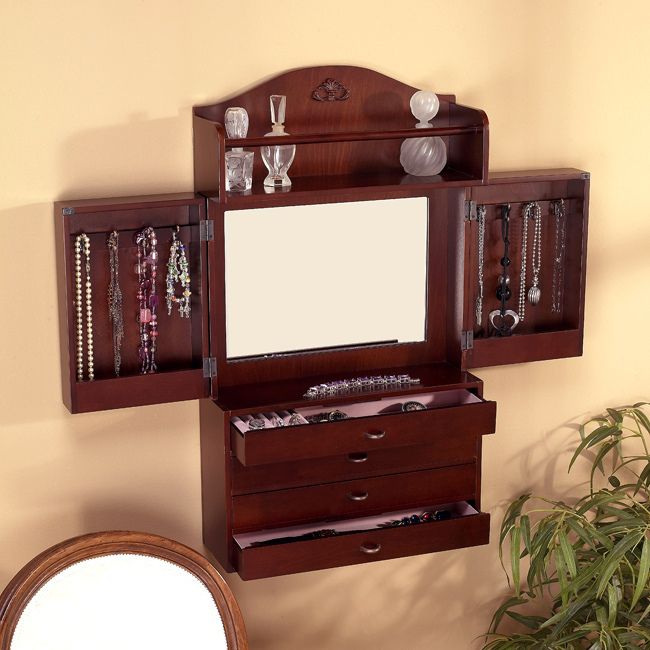 Wall Mount Jewelry Armoire