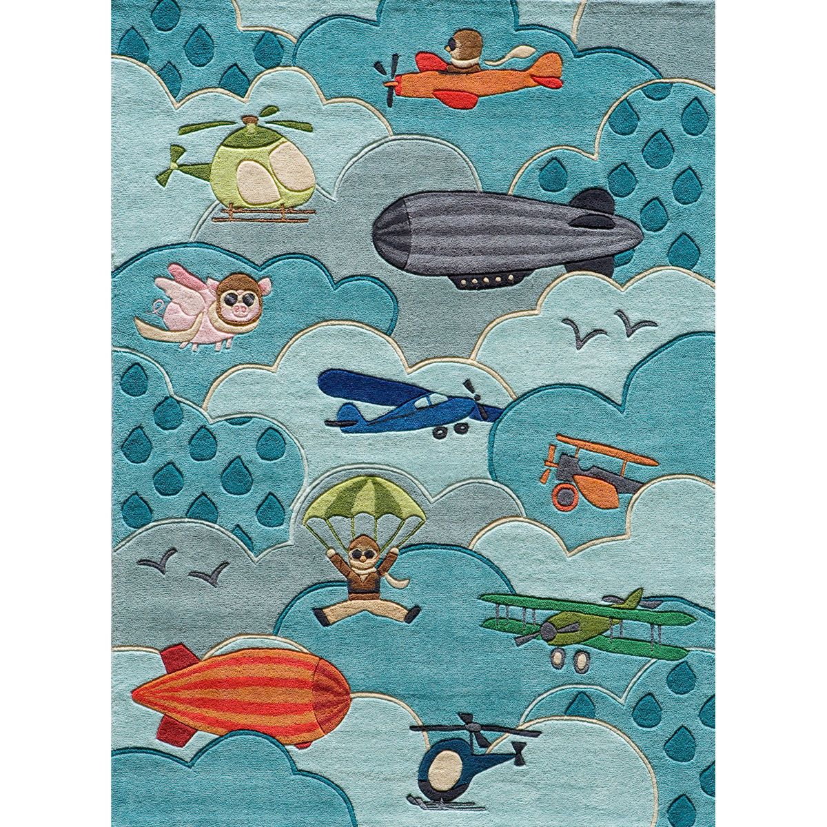 Momeni Lil MO Aviator Blue Rug