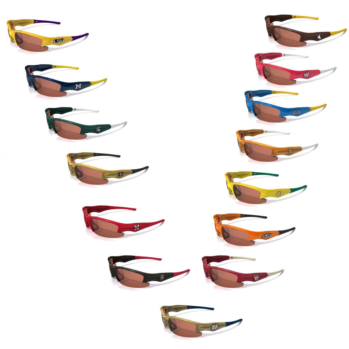 NCAA College Logo High Definition HD Sunglasses Pick Your Team L thru