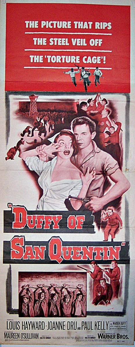 DUFFY OF SAN QUENTIN (1954) LOUIS HAYWARD PRISON NOIR * ORIGINAL 14X36