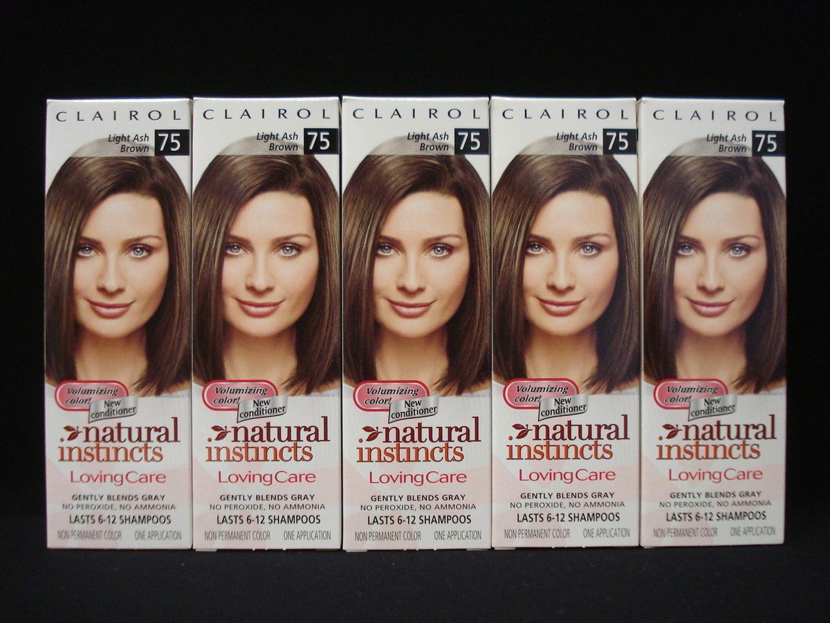 Volumizing Natural Instincts Loving Care Hair Color Light Ash Brown 75