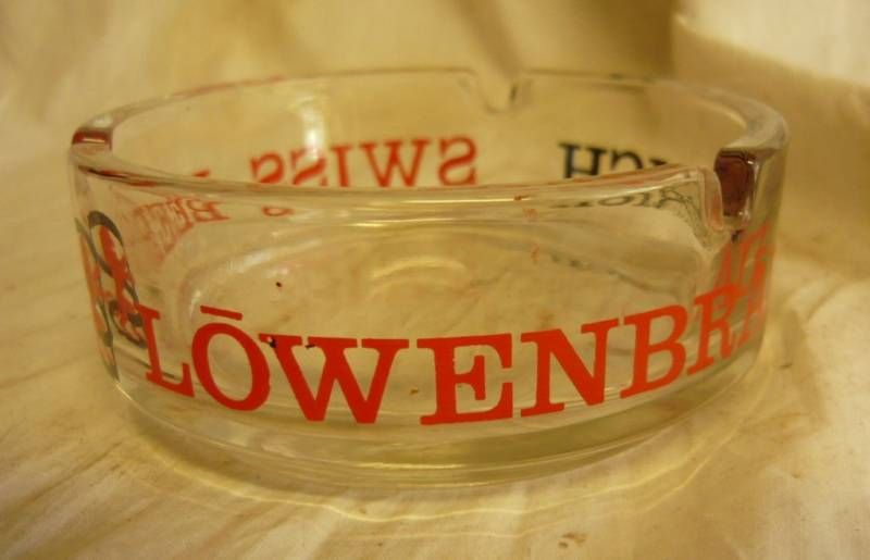 Lowenbrau Beer Ashtray Switzerland Zurich Swiss Vintage