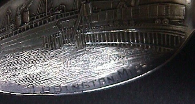 Ludington Michigan Car Ferry Sterling Souvenir Spoon