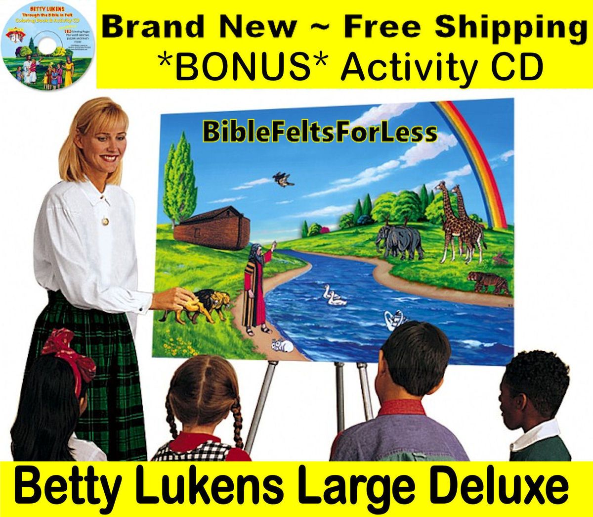 New Betty Lukens Bible in Felt Large Deluxe Set CD