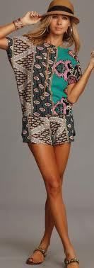 Lucy Love Backless Romper Jade Maldives Print Sizes XS s M