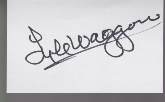 Lyle Waggoner Autograph Index Card Hunk Actor Signed Signature COA