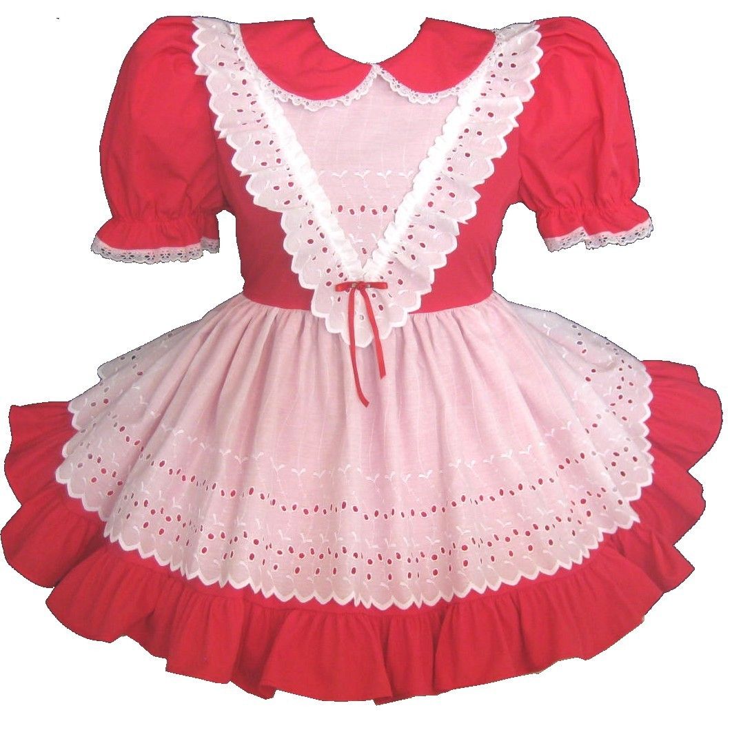 Cute Eyelet Christmas Adult Baby Sissy Dress Leanne