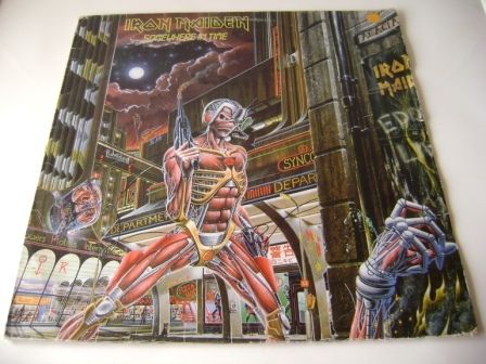 IRON MAIDEN SOMEWHERE IN TIME LP MADE IN BRAZIL 1st PRES 1986