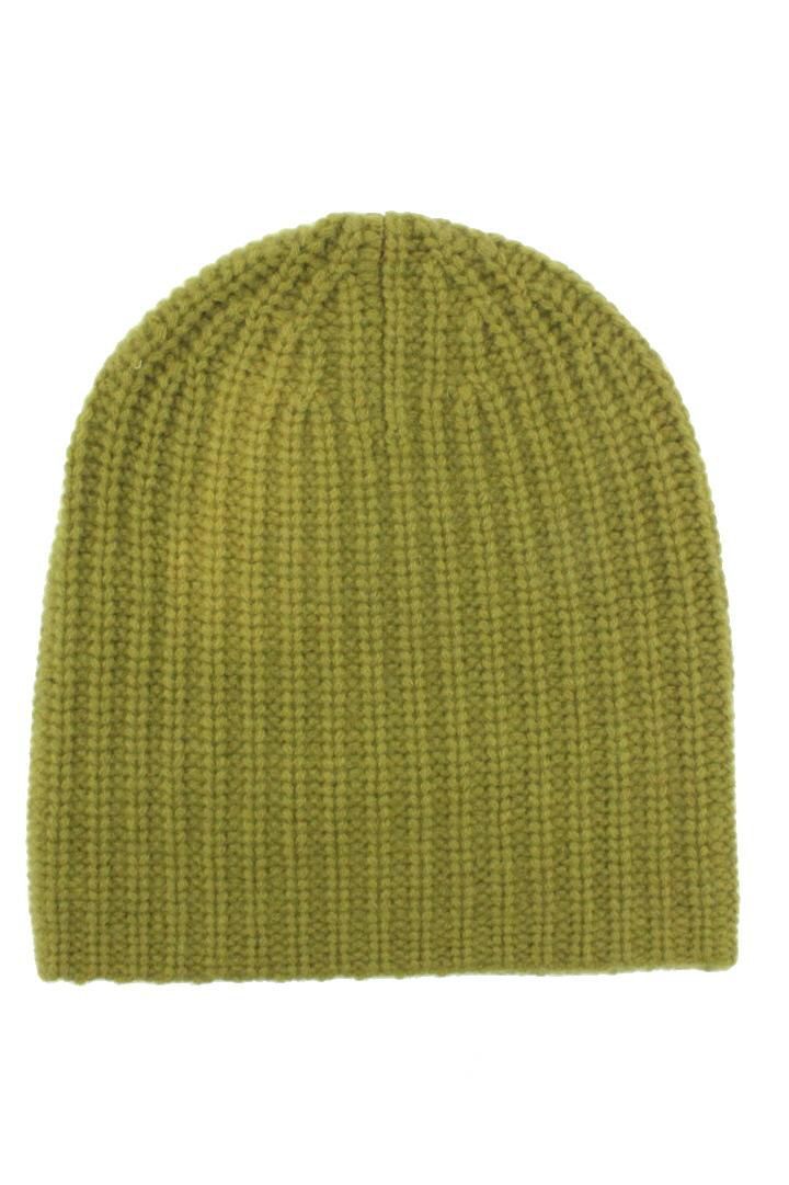 MAGASCHONI New Green Cashmere Knit Beanie Hat One Size BHFO