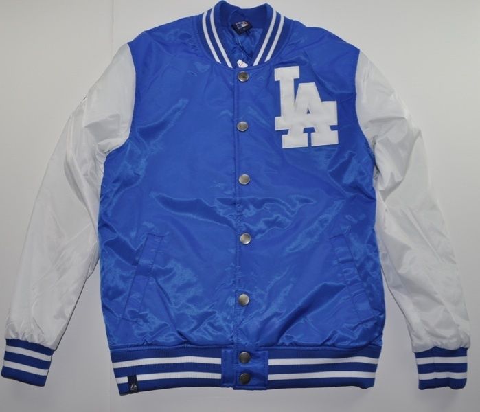 Majestic Athletic Satin Major League Baseball Jacket Blue Los Angeles