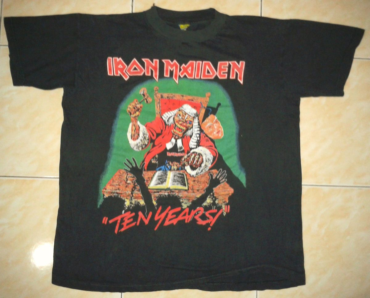 RARE VINTAGE IRON MAIDEN ROCK HEAVY METAL TOUR CONCERT PROMO TEE T