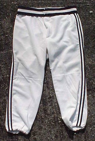 New Mens Majestic Athletic Baseball Pants White w Blue Stripes Size XL