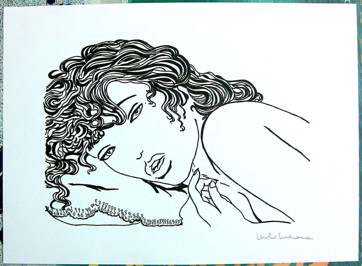 Milo Manara Original Comic Art Drawing