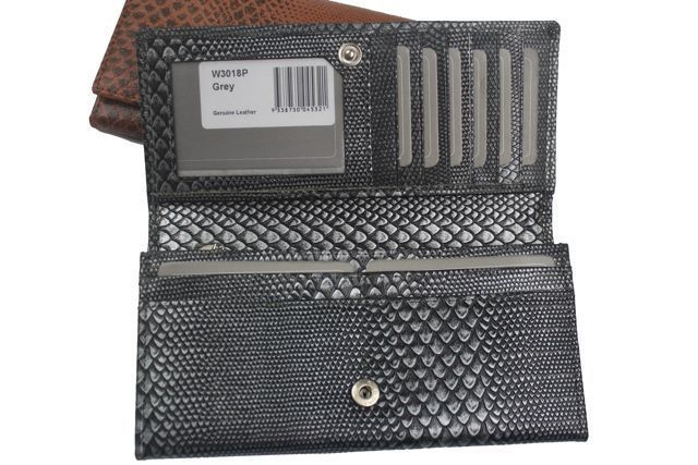 New Manzoni Mock Snake Python Skin Leather Wallet Purse