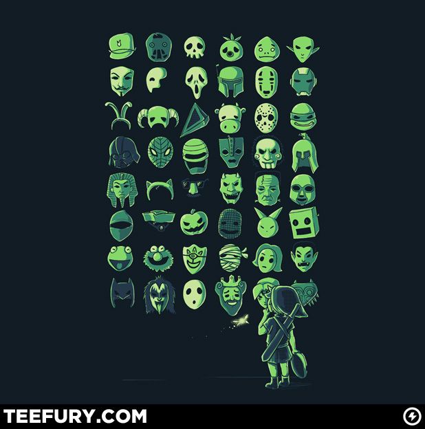 Collector TeeFury Legend of Zelda Majoras Mask Nintendo T Shirt XL