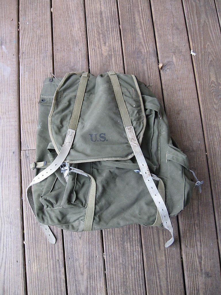 Original US Army WWII Mountain Pack Rucksack by Amer Fabrics Co 1943