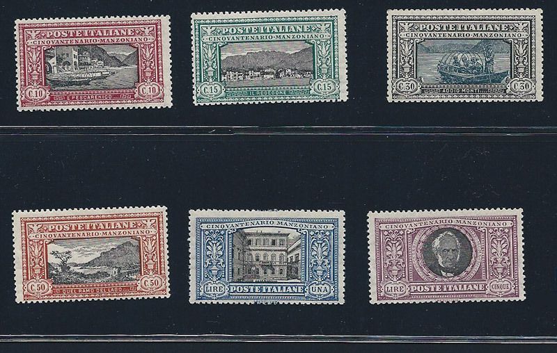 Italia Italy 1923 Stamps Manzoni Commemorative Set