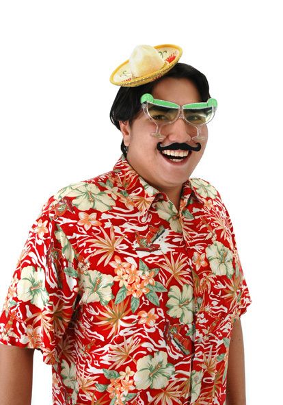 Fiesta Kit Mini Sombrero Margarita Glasses Mustache Adult Costume