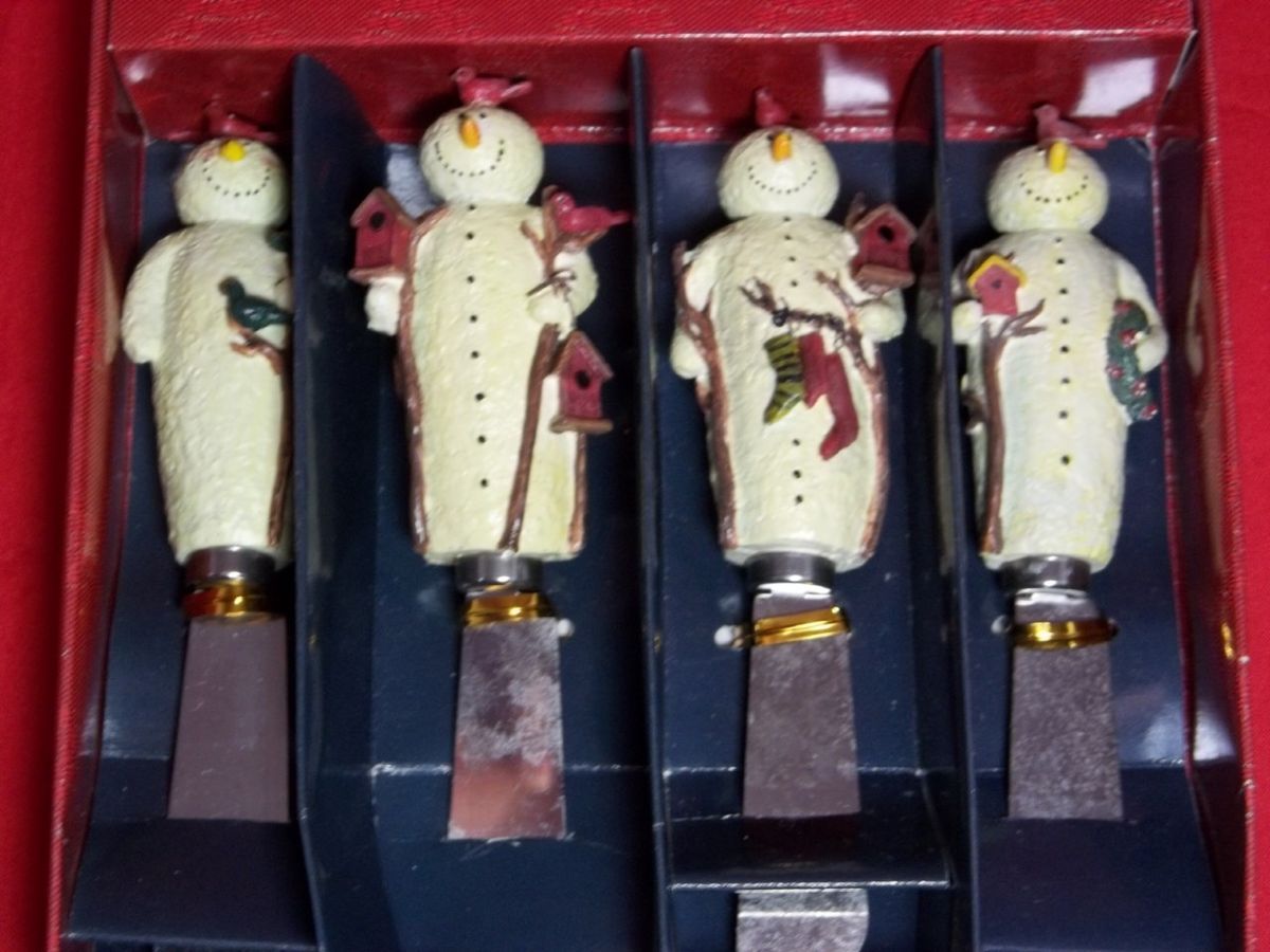 Twilight Snowman Mary Beth Baxter Canape Spreader Set