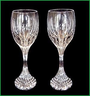 GORGEOUS BACCARAT CRYSTAL MASSENA WHITE WINE CLARET STEMS ~ GOBLETS