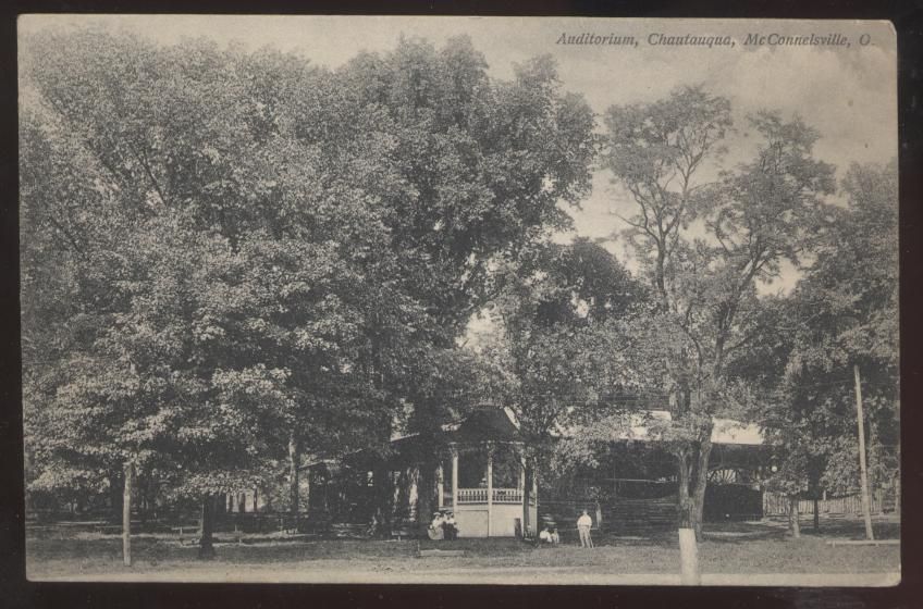 Postcard Mcconnelsville Ohio Oh Chautauqua Auditorium 1907