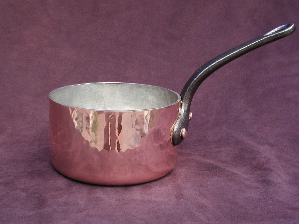 Mauviel Villedieu Hammered Copper Sauce Pan