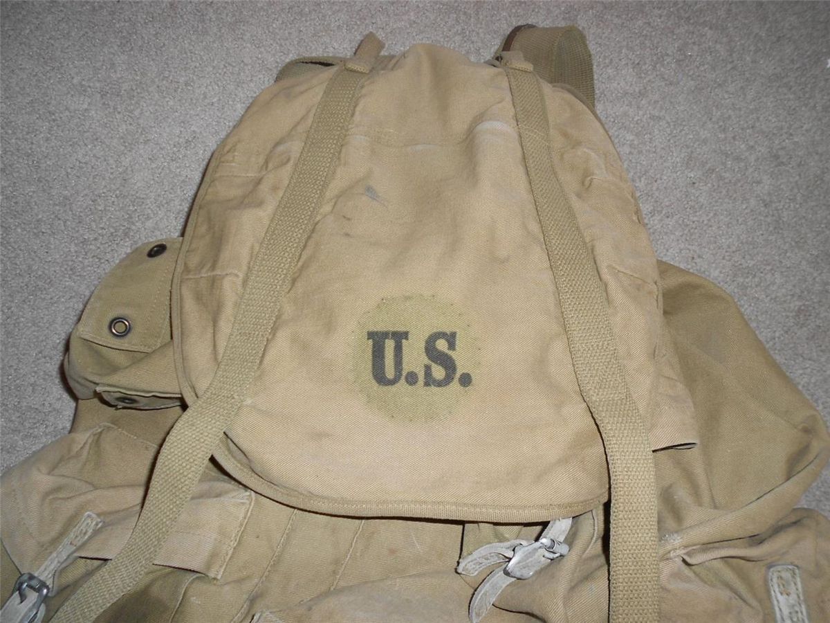  VINTAGE WWII US MILITARY 1942 MOUNTAIN RUCKSACK BACKPACK MEESE NICE