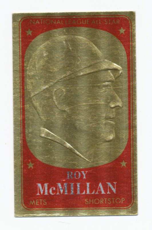 Roy McMillan New York Mets 1965 Topps Gold Embossed