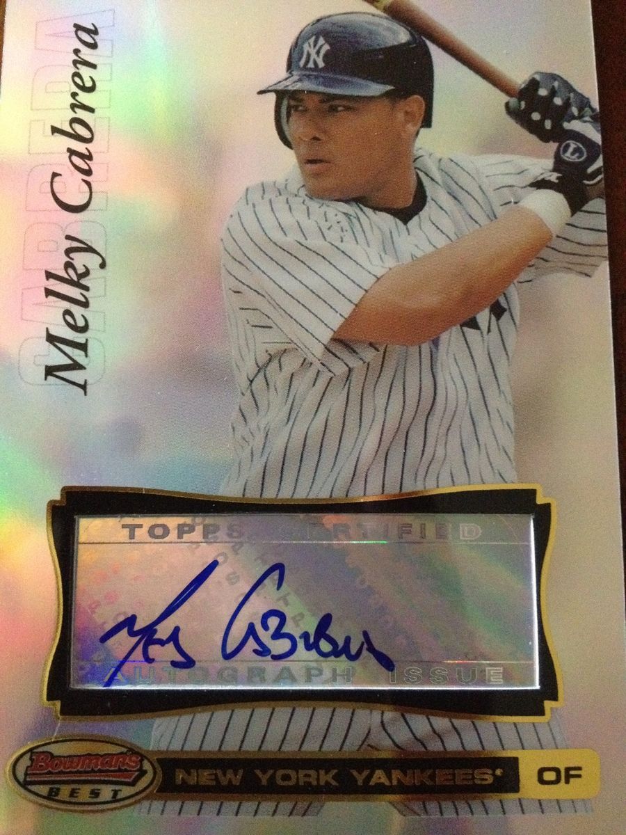 Melky Cabrera Bowman Best Auto Yankees and Giants Autograph