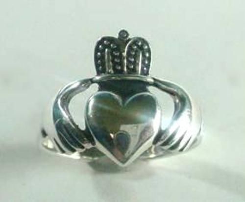 New Mens Sterling Silver Claddagh Celtic Ring Size 9