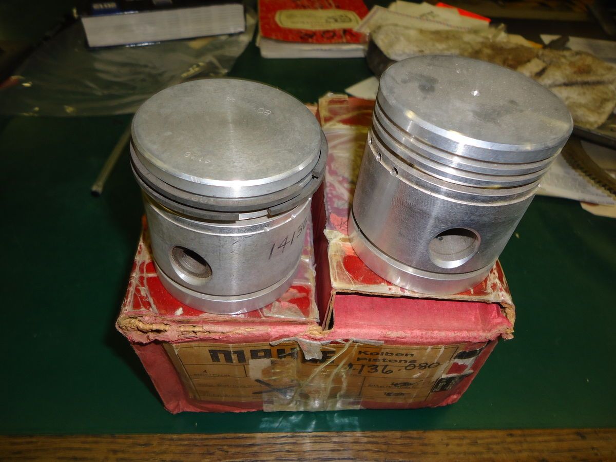 MG TC TD TF Piston Set Mahle 80 Oversize RARE 1250cc 1947 1954