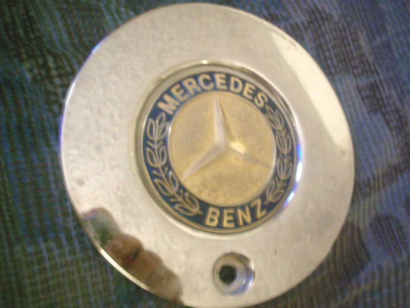 Qty x1 Mercedes Benz Chrome Metal Rim Gold Emblem Wheel Center Cap Hub