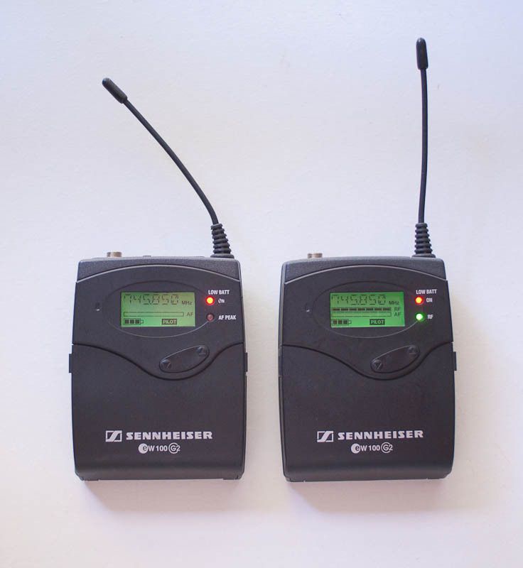 Sennheiser wireless mic EK 100 transmitter and receiver SK 100 ew 100