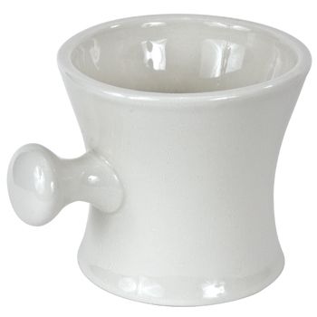 Kingsley Mens Shaving Bowl Mug, Handled CERAMIC SHAVE MUG BOWL, Bone