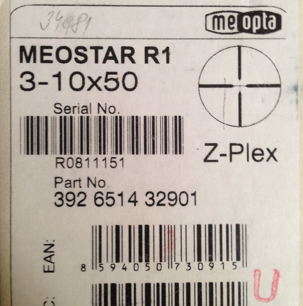 Meopta Meostar R1 3 10x50 Rifle Scope