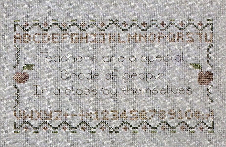 Teachers Poem VERY VINTAGE Cross Stitch Pattern Photo Incorrect 1982