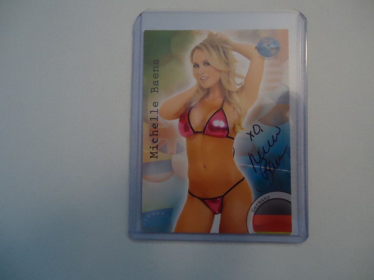 Michelle Baena 2011 Benchwarmer Promo ASD Show Card Signed