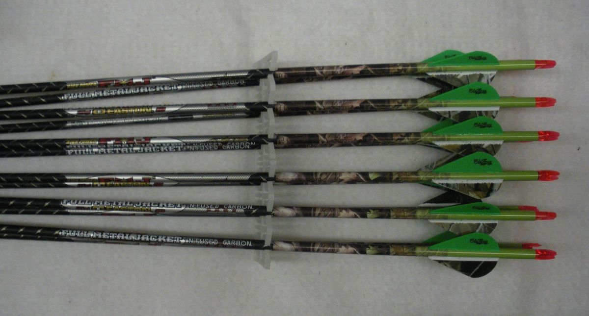 Easton St Axis Full Metal Jacket Arrows 340 w Blazer Vanes Camo Wraps