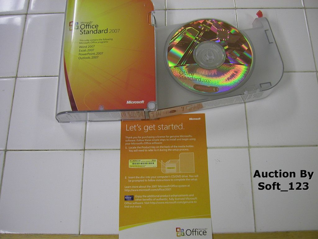 MS Microsoft Office 2007 Standard Full Version New Retail Box