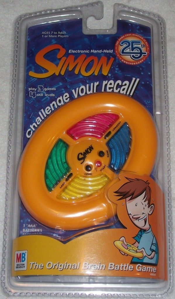 Simon Electronic Hand Held Game Hasbro Milton Bradley 25th Anniversary