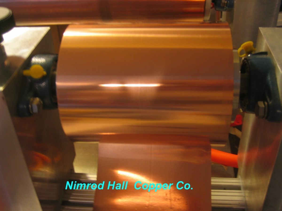 Nimrod Hall Copper Foil Sheet 5 Mil X 6 X 5 Roll Cu 110 Astm B 152 3 On Popscreen 8503